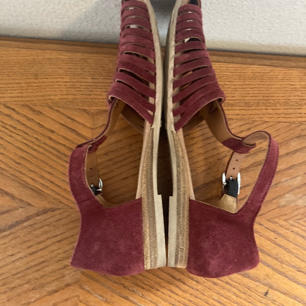 ERIC MICHAEL Rust Suede Sandals Size 39 (USA 9) - Picture 5 of 7